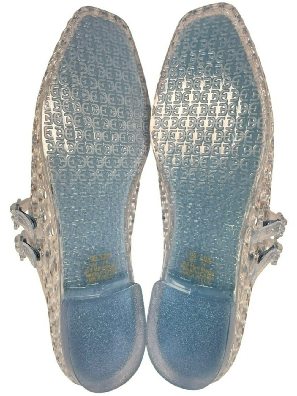 Sam Edelman Mila Jelly Flats Clear Blue Signature Collection Women's Size 6M NEW - Picture 8 of 11